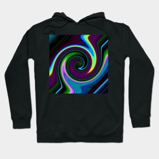 Swirl Retro Blue Hoodie